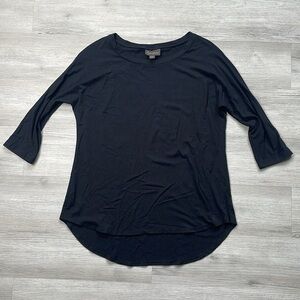 Apropos Black 3/4 Sleeve Top Size Small